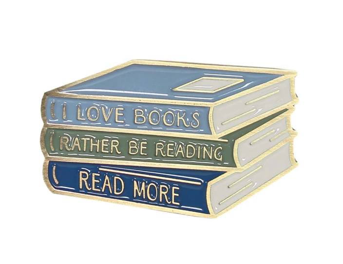 [5055453409851] Rather Be Reading - Pin Badge