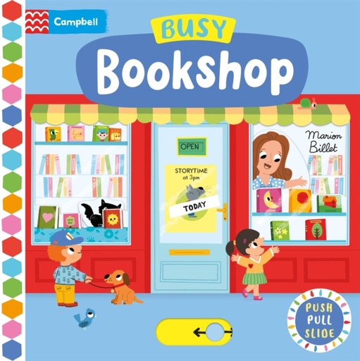 [9781035056187] Busy Bookshop : A Push, Pull, Slide Book 